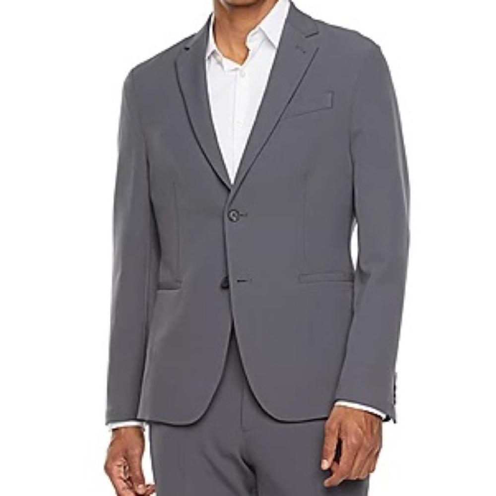 Men's Gray 2 pc Suit - L Slim Fit